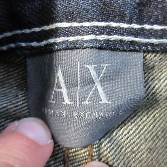 Armani Exchange Distressed Jeans Made in USA Denim Blue Mens Size 31 Short 764 - Picture 11 of 13